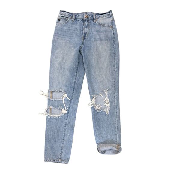 Kancan Women's High Rise Distressed Mom Jeans Size 1 - Picture 4 of 12